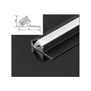 Alu profil nadgr police 2m CRNA 18x9.3mm 5mm TLM-A-035BK