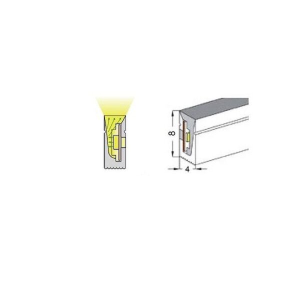 Led NEON SIL 12V 4x8mm 1cm 10W 3000K IP65 LL - Image 2