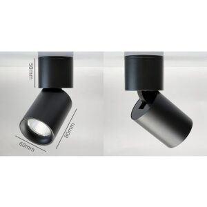 Nadgradna rozetna prazna GU10 FLEX KRUG CRNA PRS28-2T130BK