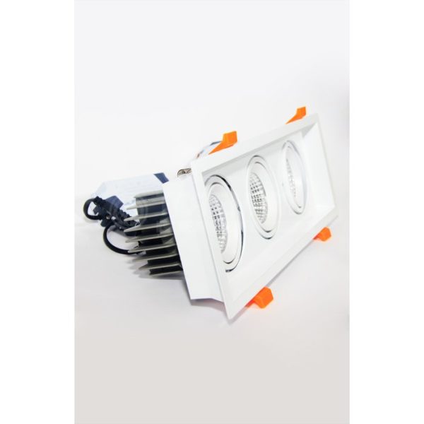 Led rozetna ug.pravoug.3X20w 6000 k