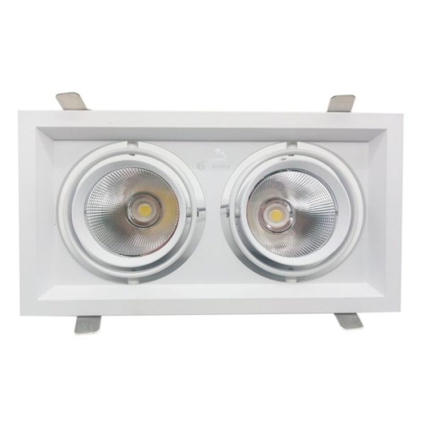 Led rozetna 2x20w 6000k dw-1043 pravoug.