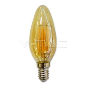 Led sijalica V-TAC ret. E14 4w sveca amber 3000 k 7113