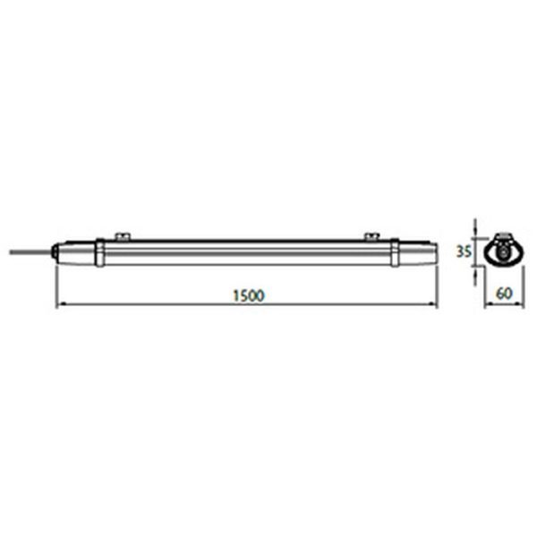 Led strela 6468 48W HB 6500K 1.5m IP65