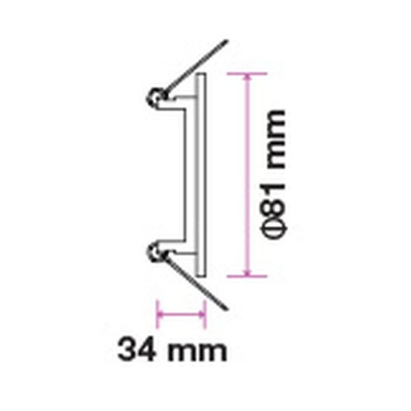 Rozetna prazna RD siva inox 73/81x34mm VT 3643