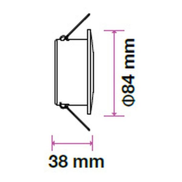 Rozetna prazna RD mat siva IP54 75/84 mm VT 3614
