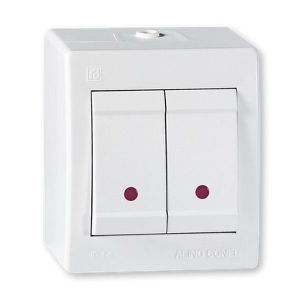 Sklopka serijska sa indikacijom za na zid IP44 10AX 250V~ (indikacija - isključena) 2521.00
