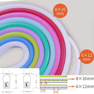 Led NEON SIL 12V 8x16mm 1cm 10W PINK IP65 LL